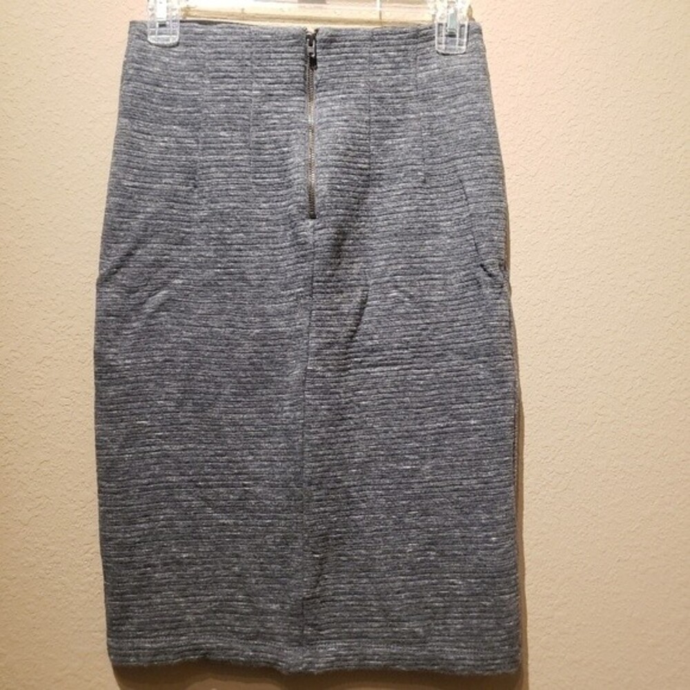 Ann Taylor Loft Faux Wrap Skirt Grey Size XXS - Picture 2 of 6